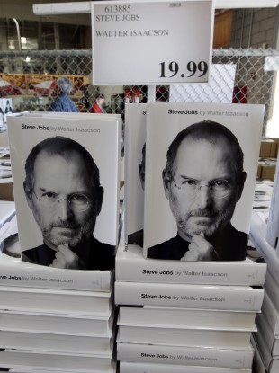 The Steve Jobs biography in a shop earlier this year