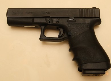 A Glock pistol, similar to that seized by Customs officials at Dublin Port this afternoon.