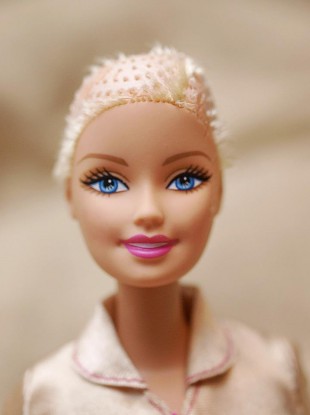 barbie with hair cut off