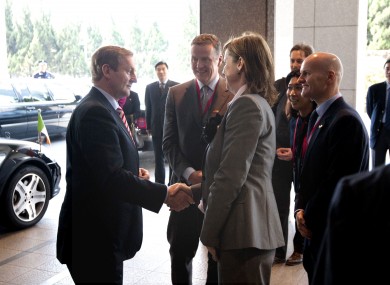 Taoiseach Enda Kenny at the new Morgan McKinley offices in Shanghai