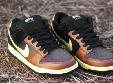 tan and black nike