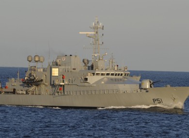 The L.E. Roisin, which was involved in today's detention of a Spanish vessel.