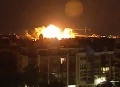 The explosion in Schwabing last night.