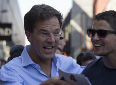 Dutch Prime Minister and Liberal Party leader Mark Rutte