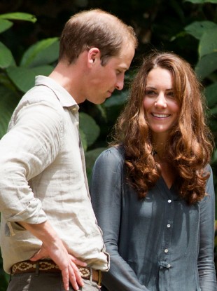The royal pair pictured yesterday during their visit to the rainforest in the Danum Valley in Borneo