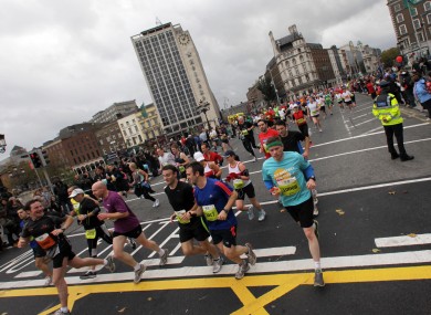 Competitors cross O'Connell Bridge last year.