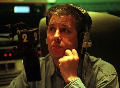 Gerry Ryan at the mic in 2fm in 1997.