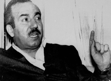 A February 10, 1986 file photo of Khalil al-Wazir, better known as Abu Jihad, the Palestinian Liberation Organization's military chief seen in Amman, Jordan.