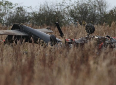 The scene of a light aircraft crash in Birr, Co Offaly.
