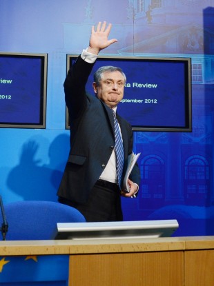 The Troika has raised concerns about Brendan Howlin's hopes of saying goodbye to 9,500 public workers by 2014.