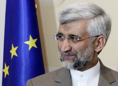 Saeed Jalili, secretary of Iran's Supreme National Security Council, who is in talks in Almaty, Kazakhstan today.
