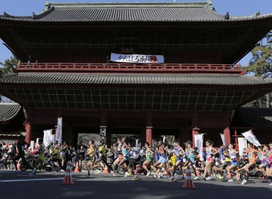 The Tokyo marathon was held in the city yesterday.