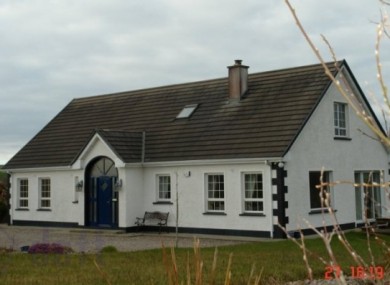 An estate agent's photograph of the five-bedroom house in Ballyshannon, which was destroyed by a fire yesterday.