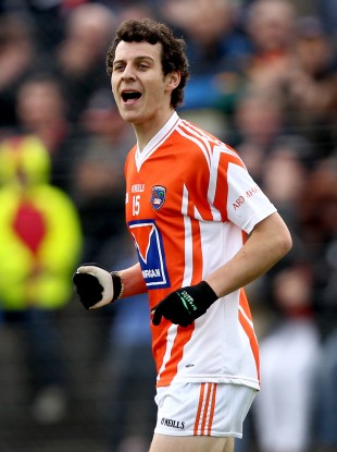 Heading Off: Armagh's Jamie Clarke.