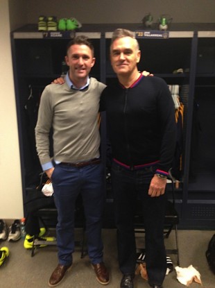 Family affair: Keane, left, and Morrissey pictured in LA last month.