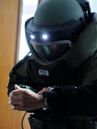 File photo of a member of the army bomb disposal team.
