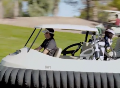 Bubba Watson tests out his new idea.