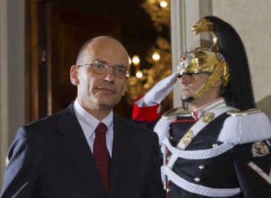 Italy's designate-Premier Enrico Letta before the announcement today