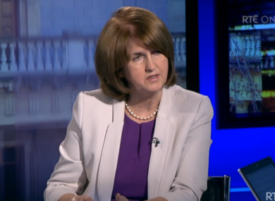 Joan Burton speaking today