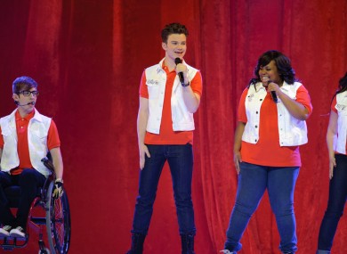 Some of the stars of Glee performing