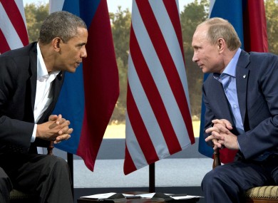 President Barack Obama meets with Russian President Vladimir Putin in Enniskillen.