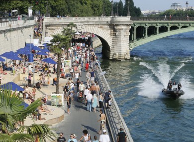 A view of the Paris Plage last month.