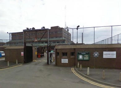 Antrim Police Station where the men are being questioned.