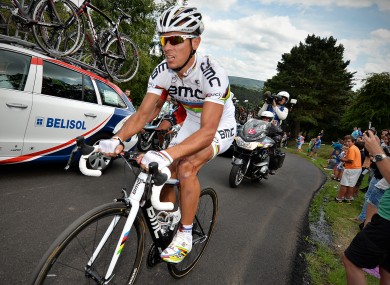 Belgian Philippe Gilbert of BMC Racing won today's stage of the Vuelta.