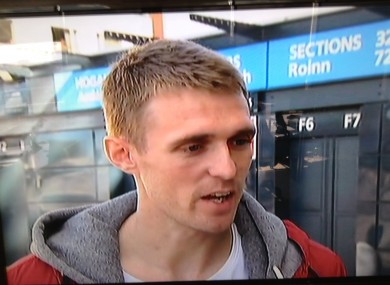 Darren Fletcher speaks to TV3 in Croke Park today.