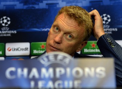 David Moyes: preparing for Champions League action tomorrow night.