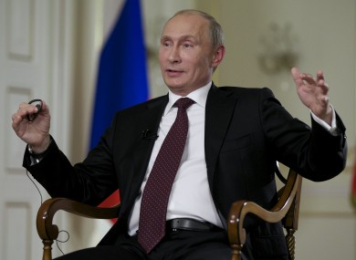 Putin during the interview with Associated Press in Moscow
