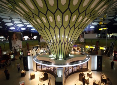 General view of Abu Dhabi International Airport duty free shopping area at the departure gates.