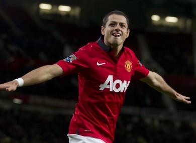 Manchester United's Javier Hernandez is expected to start tonight's game.