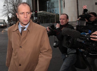John Bowe walks by media outside the Criminal Courts of Justice Parkgate Street.