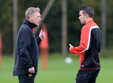 Moyes and Van Persie.