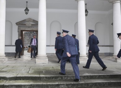 Gardaí including Martin Callinan arriving at Leinster House last week.