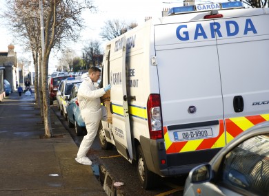 Forensic teams outside Cambridge Court today.
