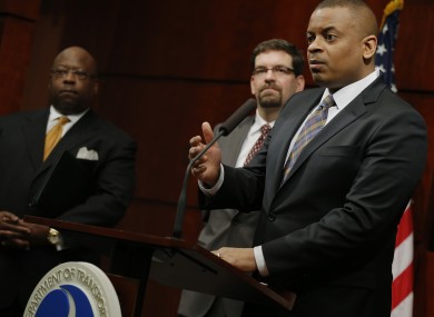 US transportation secretary Anthony Foxx speaking about its decision to push vehicle-to-vehicle communication technology.