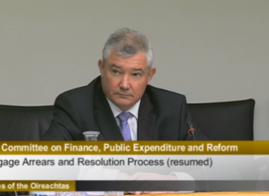 Richie Boucher at the Finance Committee earlier this month