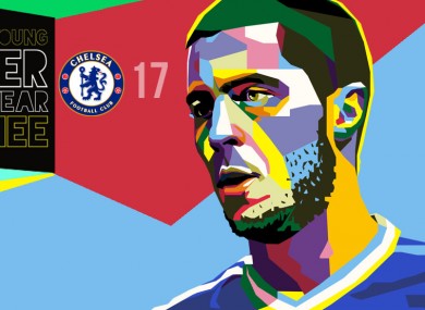 Hazard (pictured) and Sturridge are nominated for both Player of the Year and Young Player of the Year.