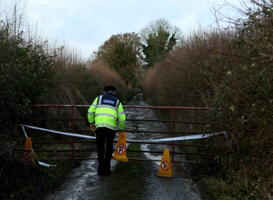The lonely bog lane where Christy Daly's body was found at Kilbride, Clara, Co Offaly in late December 2013.