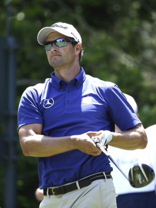 Adam Scott is 14 shots behind Martin Kaymer after the first round.