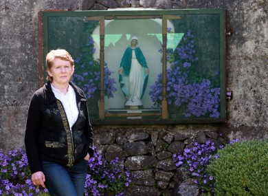 Local Tuam historian Catherine Corless, pictured beside a grotto in the grounds of the Tuam home.