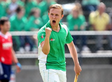 Ireland's Michael Watt celebrates at the final whistle.