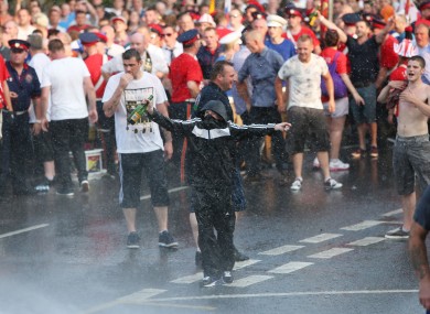 Disorder during last year's Twelfth of July commemorations.