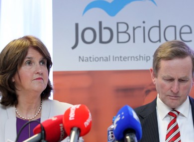 Tánaiste Joan Burton and Taoiseach Enda Kenny