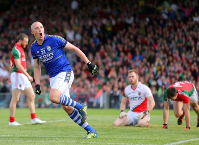 Kieran Donaghy celebrates scoring his goal.