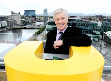 Pat Kenny, having a lean on a giant U.