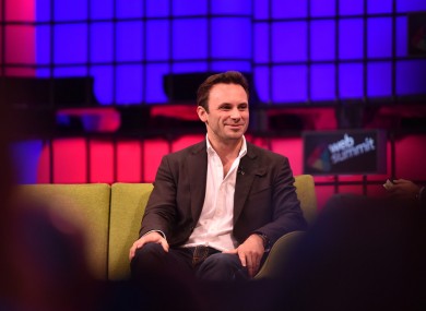 Oculus VR CEO Brendan Iribe talking at the Web Summit.