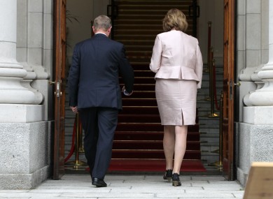 Enda Kenny and Joan Burton